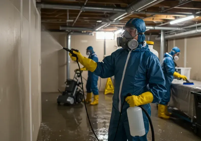 Basement Sanitization and Antimicrobial Treatment process in Robinson, IL